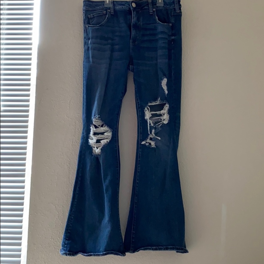 Distressed Flare Jeans